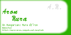 aron mura business card